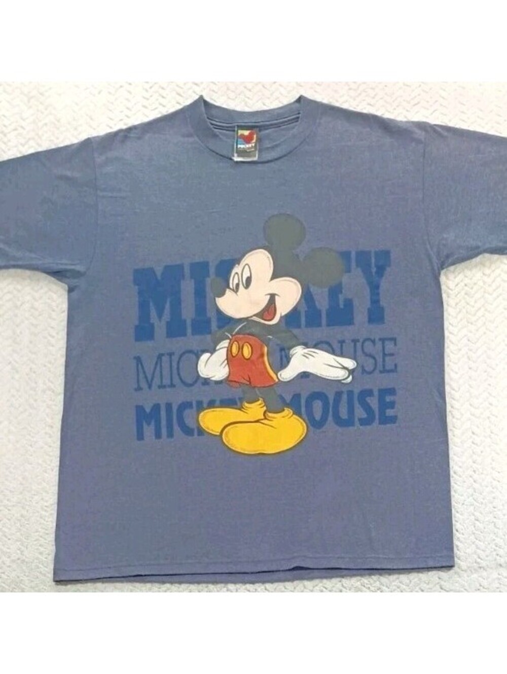Mickey Mouse - 90s Vintage - Graphic T Shirt Sz XL Disney Velva Sheen Stained